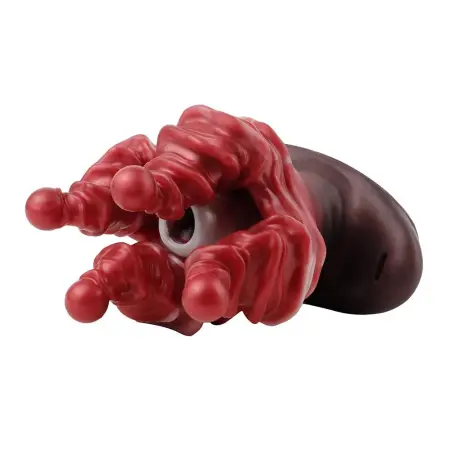 Red Glaze Fantasy Liquid Silicone Anal Expander Wearable Butt Plug Dual-Use Anal & Vaginal Adult Toy for 18+