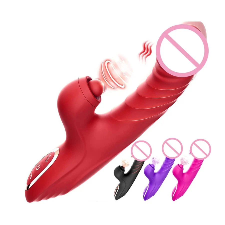 Multifunctional Rabbit Vibrator with Telescopic Vibration Heating Female Masturbator