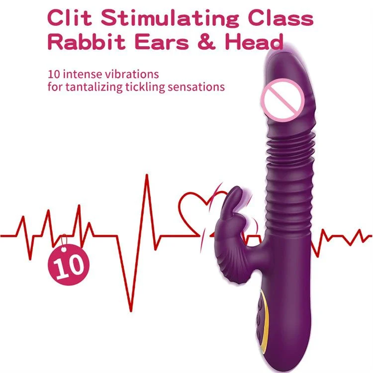New Arrival 3 in 1 G Spot Clitoral Stimulator Heating Thrusting Rabbit Vibrator Sex Toys for Women