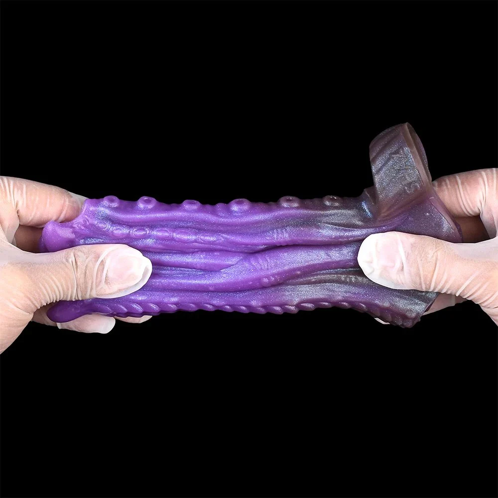 Tentacle Shape Male Penis Sleeve, Cock Sleeve with Penis Ring,Silicone Penis Extender Enlarger Sleeve Cock Extension Sleeve