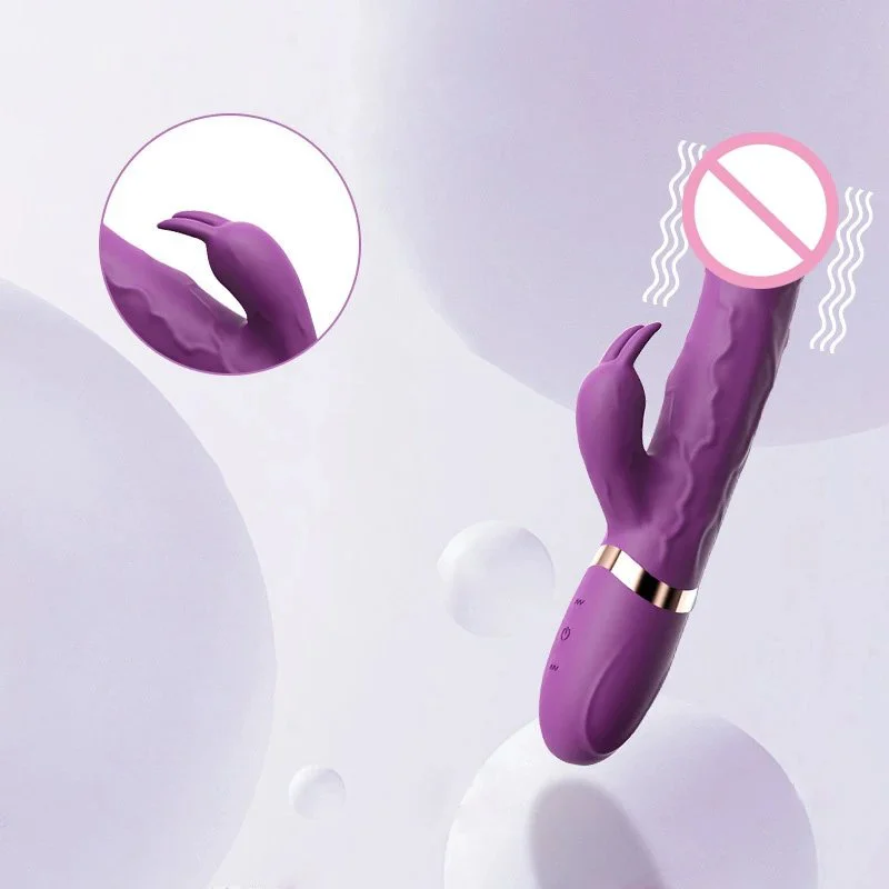 Female Adult Sex Toy Clitoral Stimulation Masturbation Dildo Double Headed Rabbit Vibrator