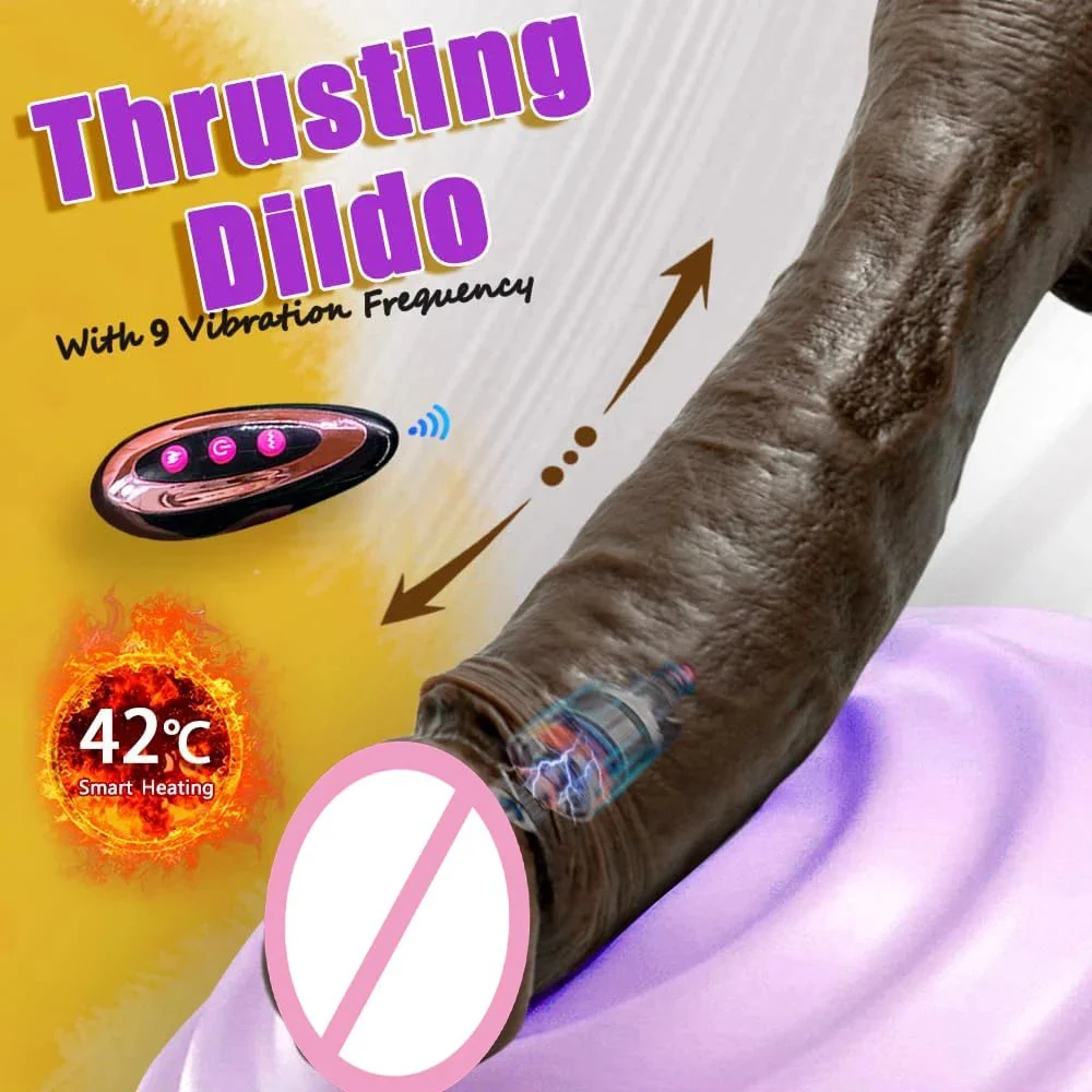 Realistic Big Dildo Vibrator Heating Function Remote Control G-Spot Stimulator Silicone Thrusting Vibrating XXL Dildo for Women