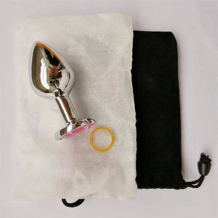Premium Adult Metal Butt Plug with Heart Shape Silicone Glass Stainless Steel for Anal Sex Toys and Jewelry