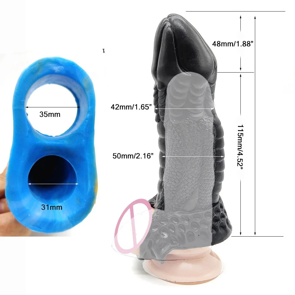 Sex Products Monster Penis Sleeves Silicon Penis Extender for Men