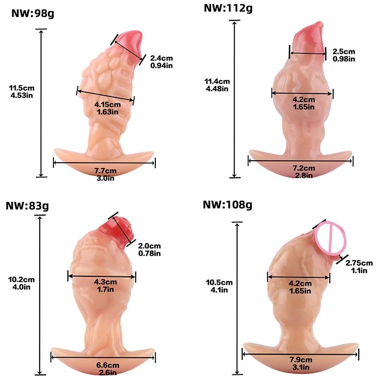 Size Female Anal Plug Suitable for Anchor Shape Liquid Silicone Material Skin Color Bondage Anal Plug