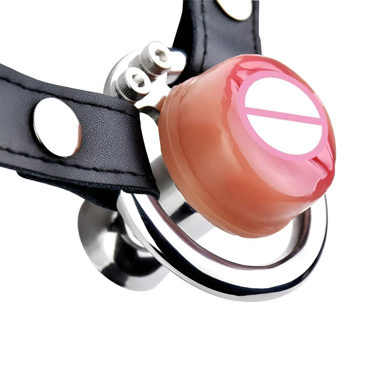 304 Stainless Steel Male Chastity Device with Simulated Vagina Cock Cage Invisible Lock Ring Sex Toy for Adult