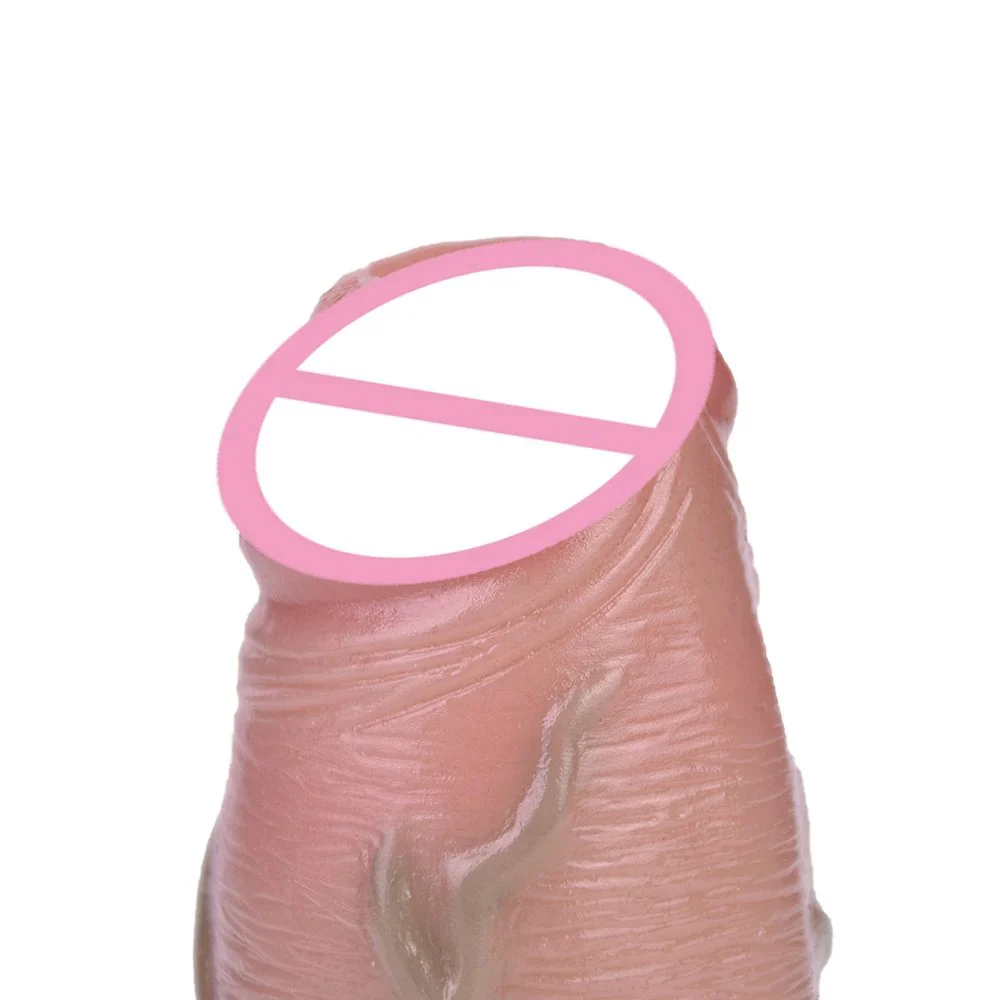 Support Droppingship Realistic Silicone Extension Penis Extender Big Dildo on Hollow Dildos Sleeves for Men