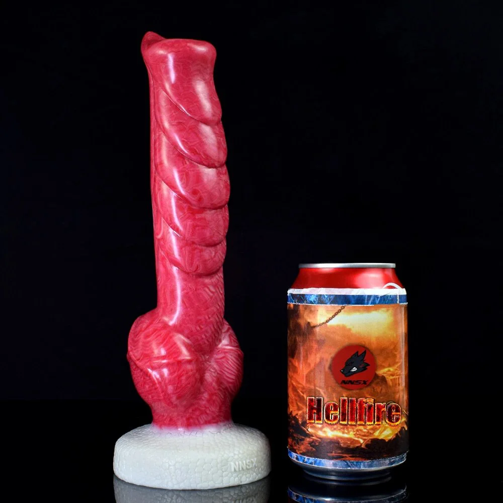 24cm Silicone Cock Dog Knot Dildo Colorful Rubber Animal Penis With Suction Cup Base Snake Patter Dildos