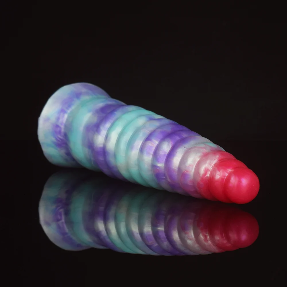 Ice Dragon Colour Silicone Female Masturbator Adult Anal Plug Sexual Stimulation Sex Toys