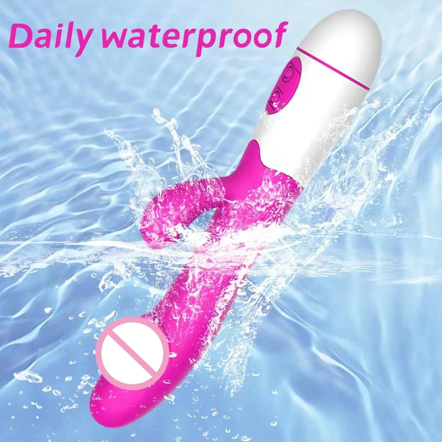Gelance G Spot Rabbit Wand Vibrator Clitoral Stimulator Massager Double Motor Dildo Sex Toy for Women 100% Waterproof USB