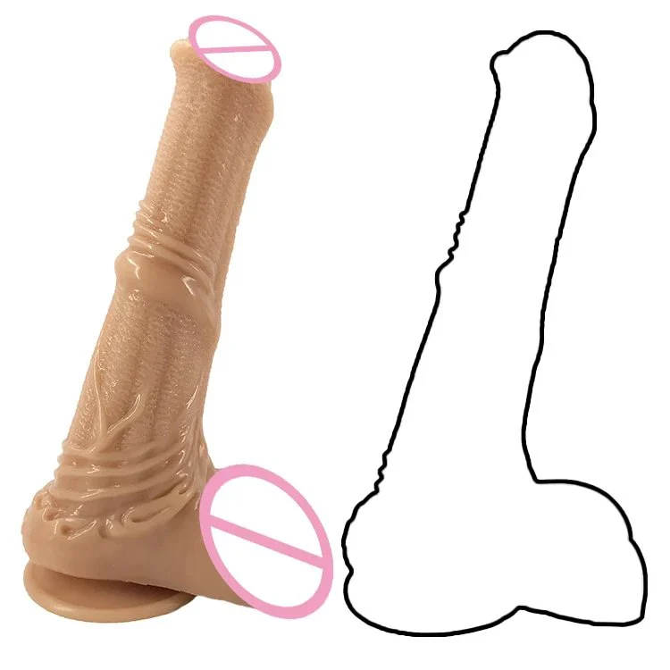 26cm 10 Inch 4.8cm Big Silicone Sex Toys Anal Plug Butt Toys Soft Realistic Lifelike Flesh Horse Dildo Animal Dildo for Men