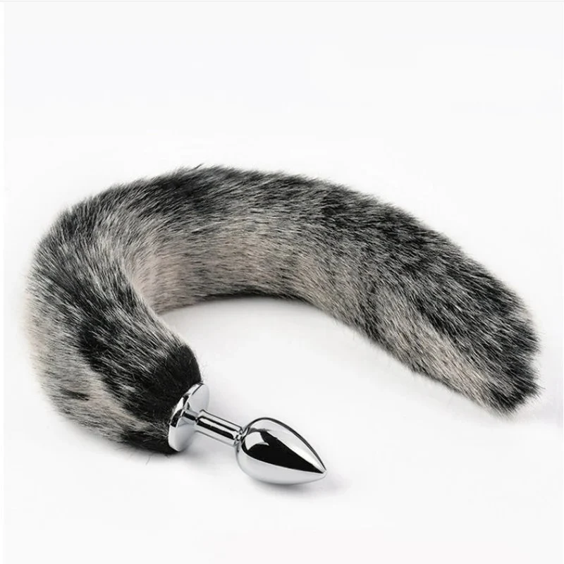 Sexy Stainless Steel Fox Tail Cosplay Anal Plug Adult Sex Toys for Men Women Couples Anal Masturbation Toy