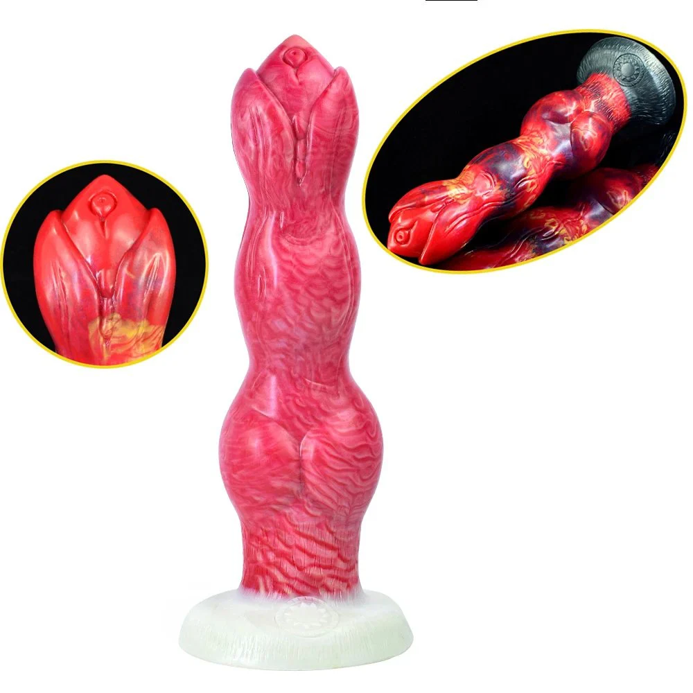 26.5cm Animal Dog Cock Double Knot Dildo Fantasy Penis Vagina Anal Plug Realistic Dildos for Women