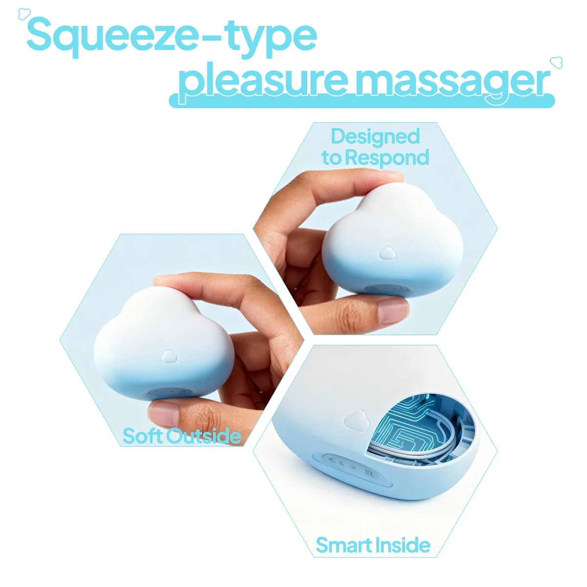 Pleasure Massager Air Sensor Soft Skin-friendly Silicone Quiet and Discreet Clitoris Sucking Clouds Vibrator