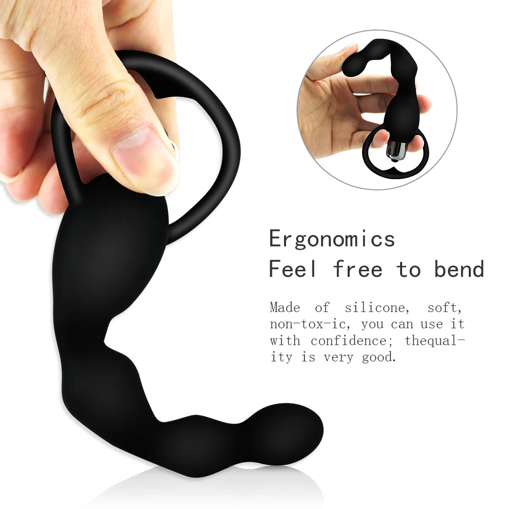 Silicone Anal Beads Vibrators Prostate Massager Big Ass Anal Bead Vibrator for Women