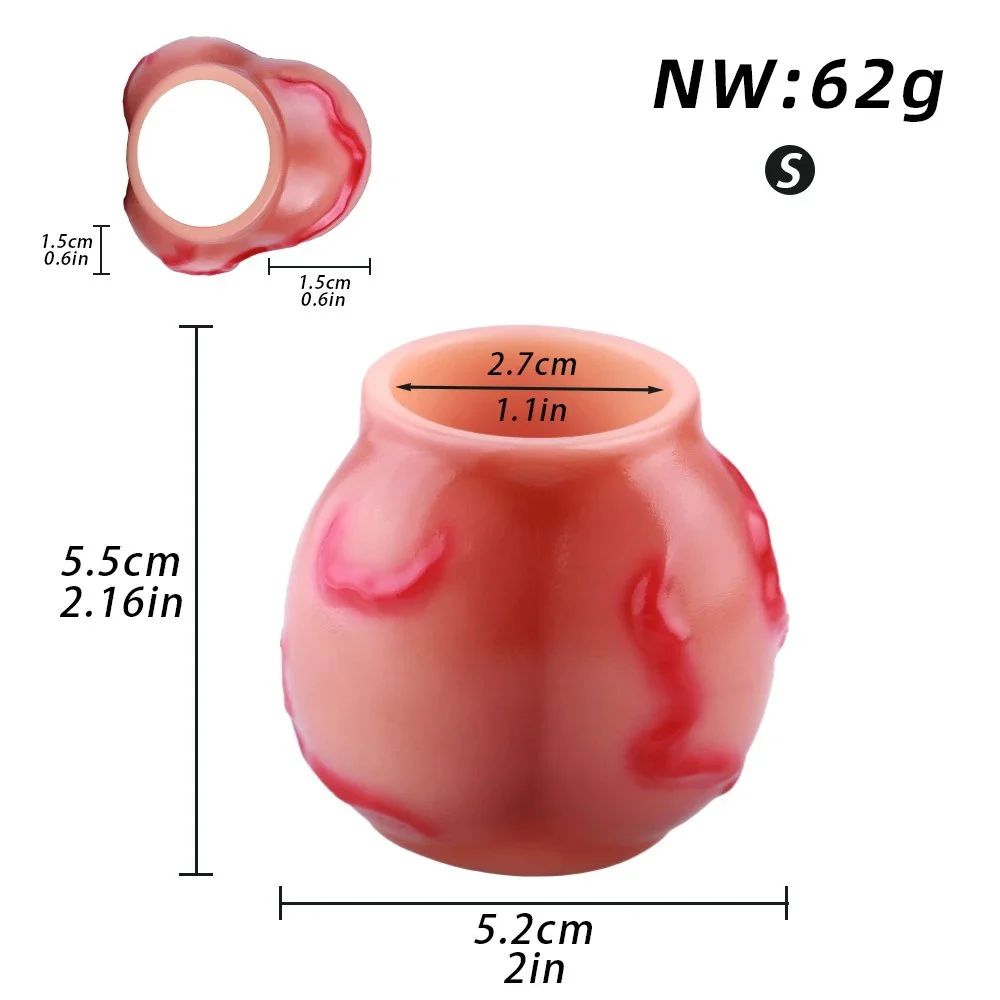 Thick Penis Sleeve Dildo Enlargers, Big Knot Silicone Penis Sleeve Enlargement Dildo Grith Extender Ejaculation Delay for Men