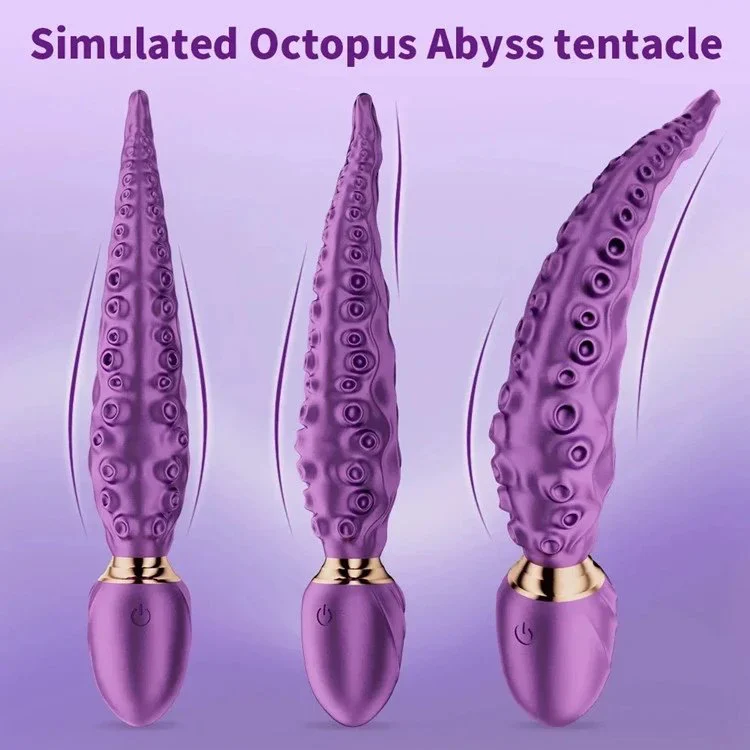 Octopus Rotating Vibrating Dildo Female Clitoral Stimulation Vibrator AV Massage Stick Sex Toys for Women