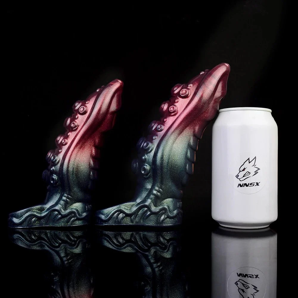 Silicone Fantasy Tentacle Dildo Sleeve Male Sex Toys Penis Ring Sleeve Sheath Enlarger Extension Extender for Men Couples