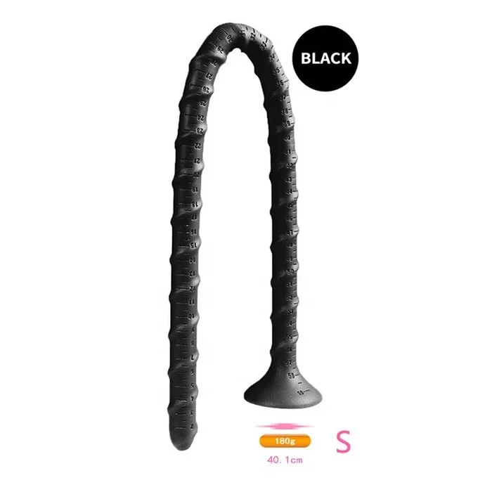 Super Long Silicone Anal Plug Realistic Twisted Texture Design for Couples Butt Plug Sex Toys