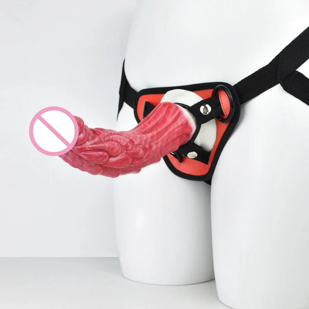 23cm Large Size Realistic Silicone Penis Soft Dildo With Belt Strap-On Sex Toys for Man Women