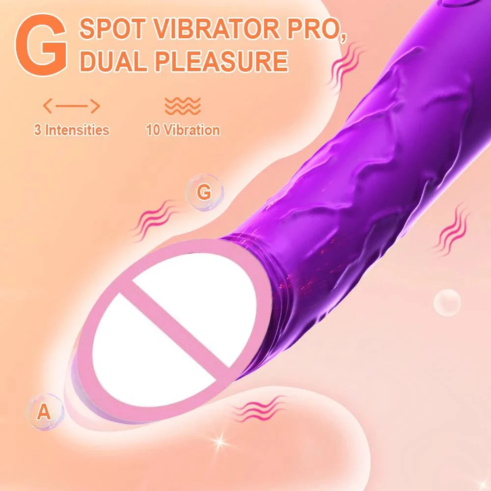 Gelance Realistic Dildo Vibrator for Women G-Spot Clitoral Nipple Stimulator 10 Speeds 10 Modes USB Rechargeable Adult Toy