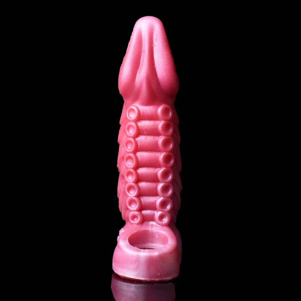 Silicone Penis Sleeve Artificial Octopus Sheath Penis Extender & Enlargement Delay Ejaculation Sex Toys for Men