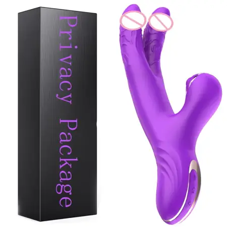 Tapping Flapping Vibrator Dual Dildo Clitoris Clit Sucker Stimulator Powerful Sex Toy Woman Rabbit Vibrators