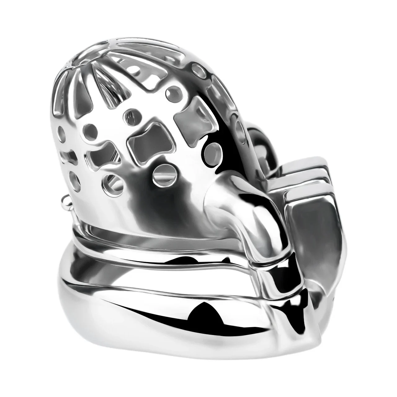 304 Stainless Steel Male Chastity Cage Lock Hollow Out Breathable Penis Ring Cock Locks PA Rings Cock Ring BDSM Sex Toys for Men