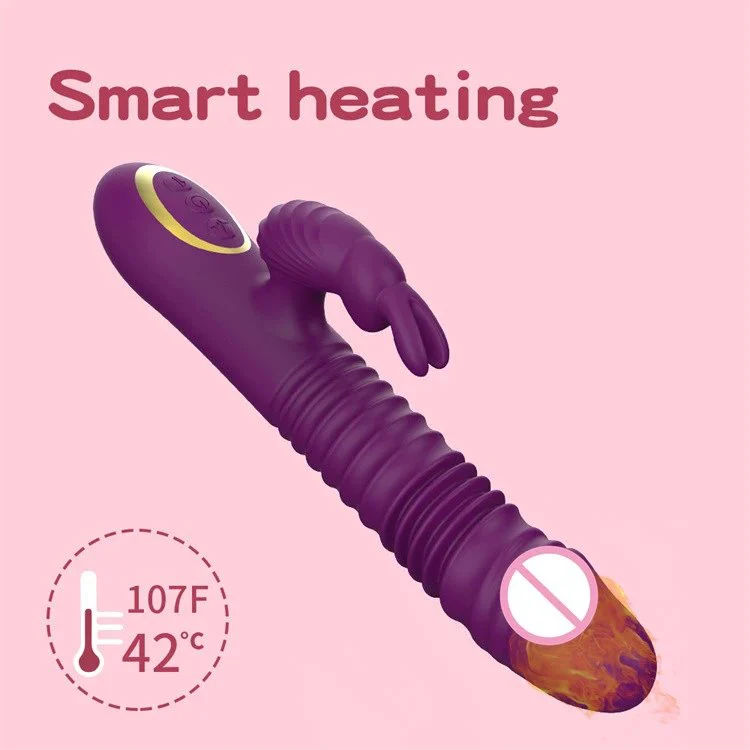 New Arrival 3 in 1 G Spot Clitoral Stimulator Heating Thrusting Rabbit Vibrator Sex Toys for Women