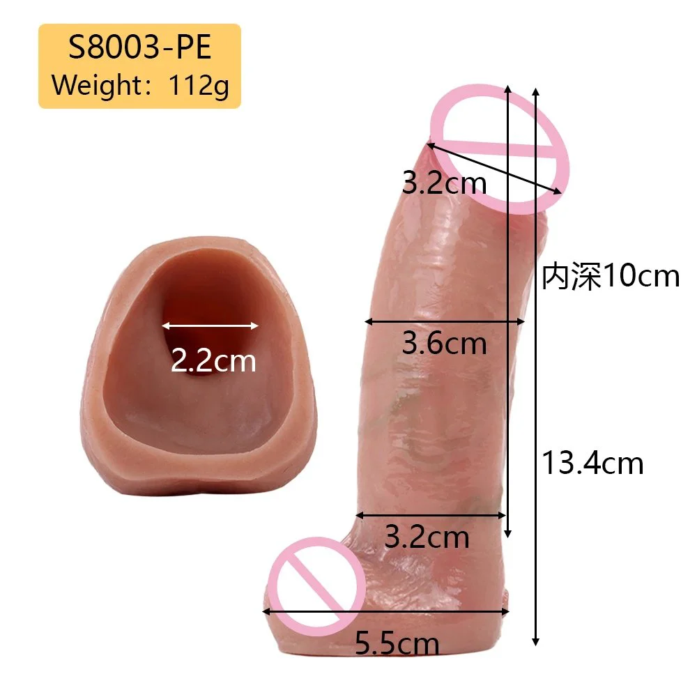 Silicone Male Realistic Penis Sleeve Extender Cock Sleeve Enlargement Delay Ejaculation Cock Ring Sex Toy for Men