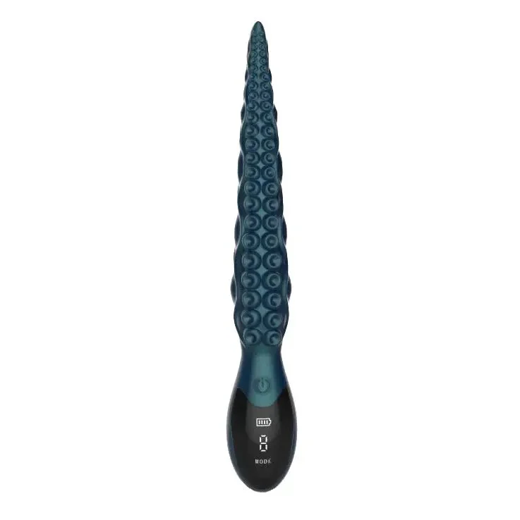 Squid Tentacle Shape Silicone Thrusting Dildo Vibrator LED Display Female Masturbator Anal Plug Toy for Woman and Couples