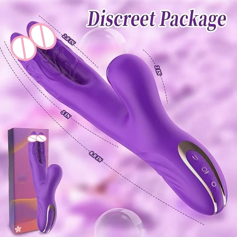 Tapping Flapping Vibrator Dual Dildo Clitoris Clit Sucker Stimulator Powerful Sex Toy Woman Rabbit Vibrators