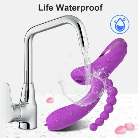 Gelance 3-in-1 Clitoral Vibrator for Women with Vacuum Suction USB Rechargeable Waterproof & 10 Frequencies-Adult Sex Toy