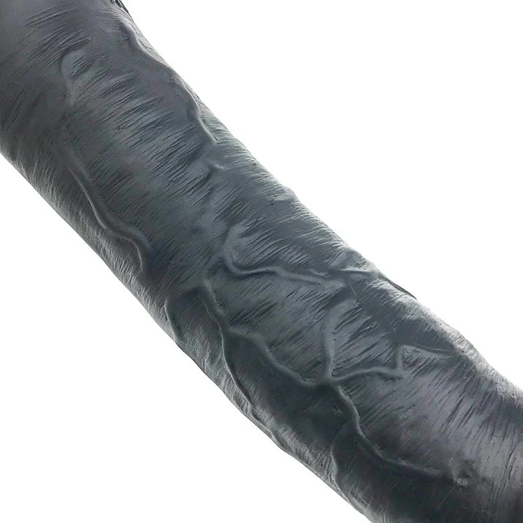 28.5cm 11 5.8cm Huge Anal Butt Plug Flexible Sex Toy Realistic Lifelike Silicone Dildo Black Lengthy Dildo 12 Inch for Men