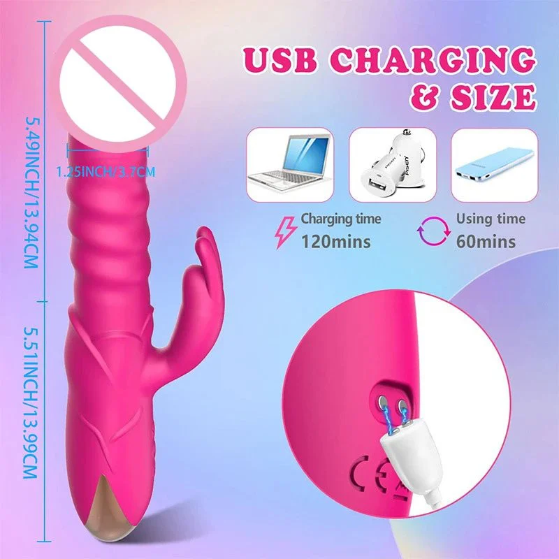 G-spot Orgasm Vibrator Automatic Retractable Vibrator Massage Stick Clitoris Masturbation Sex Toys