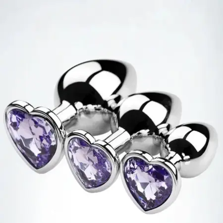 Luxury Stainless Steel Anal Plug Jeweled Fetish Dildo and Anal Beads for Cosplay Role Play & Games