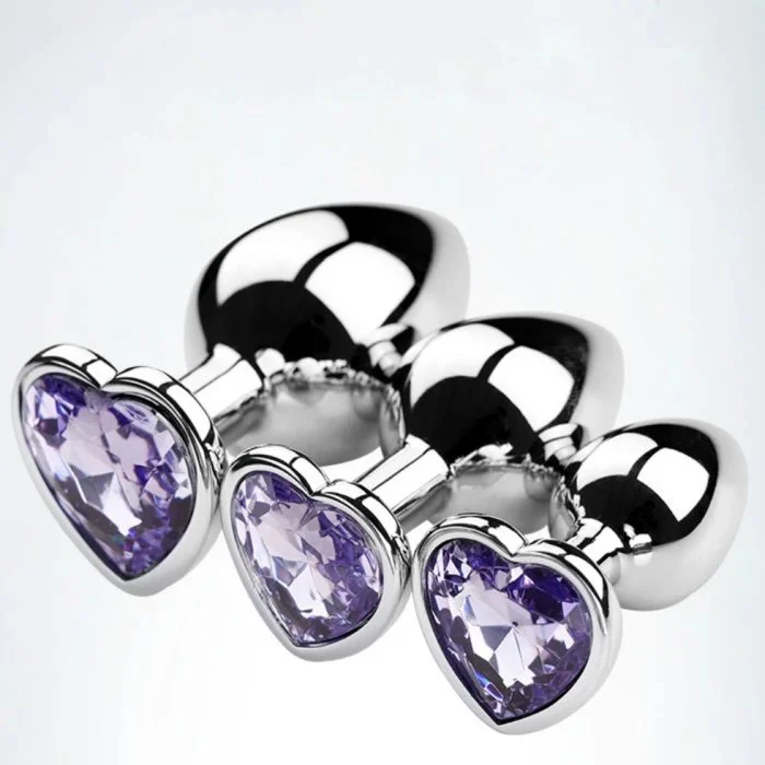 Luxury Stainless Steel Anal Plug Jeweled Fetish Dildo and Anal Beads for Cosplay Role Play & Games
