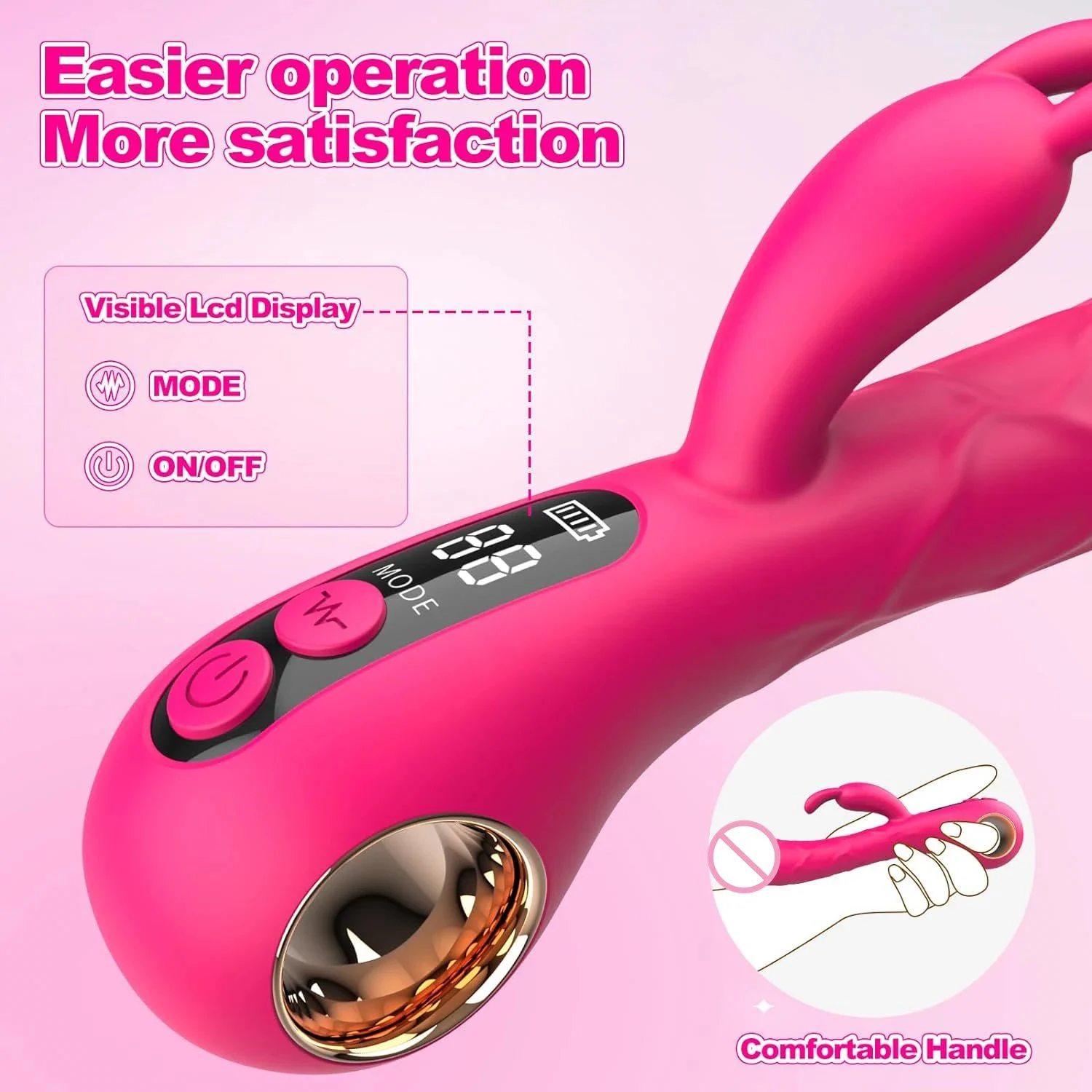 Gelance LCD Screen Rabbit Vibrator for Women Dildo Sex Toys for Woman Adult Toys Dildo Vibrator for Women