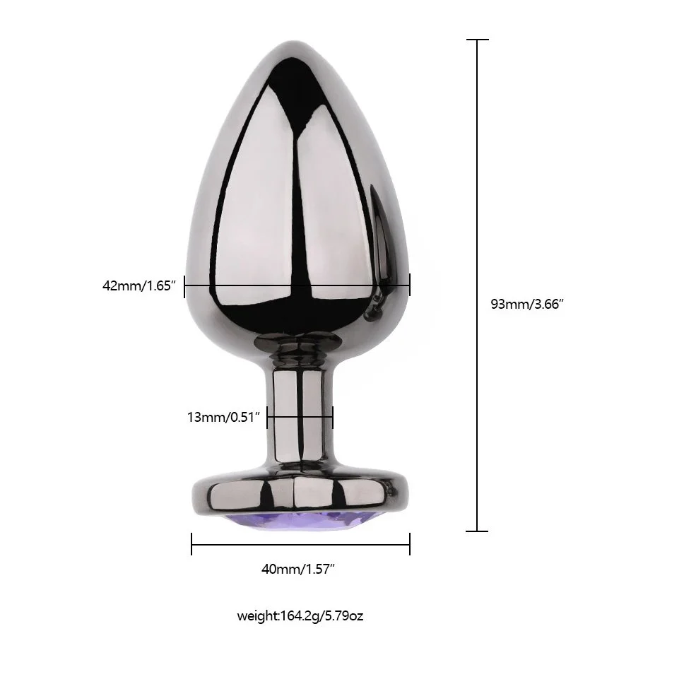 Metal Heart-shaped Butt Plug Adult Sex Toy Anal Dilator