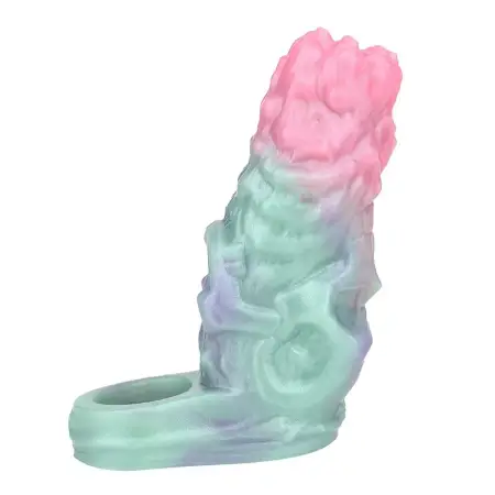 Premium Silicone Male Penis Extender with Fantasy Series Opening Design Increases Penis Size Effectively