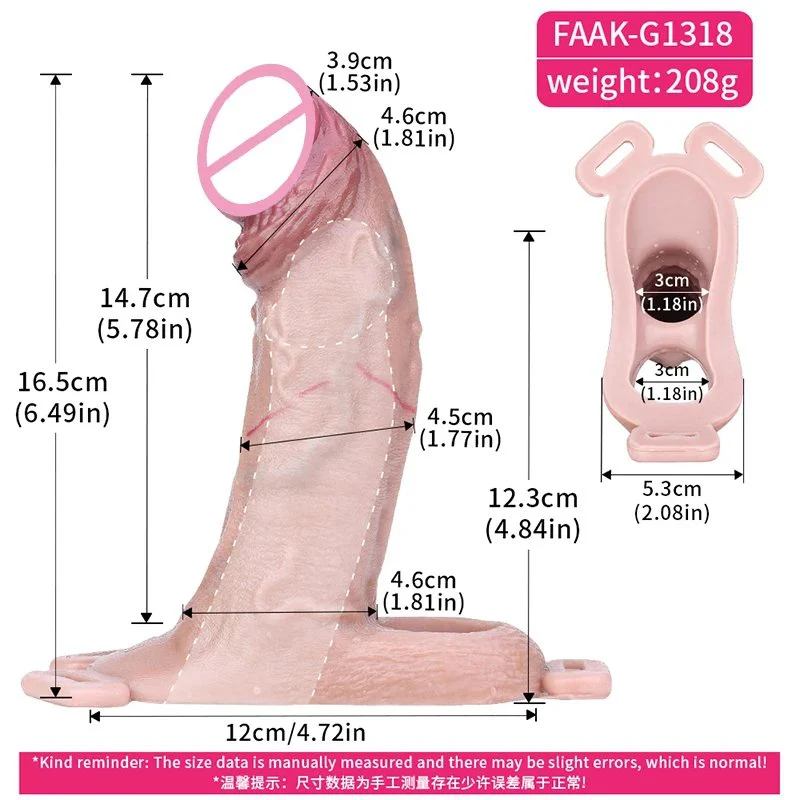 Wearable Male Penis Extender Silicone Material Effectively Increase Penis Size Dildo Cover