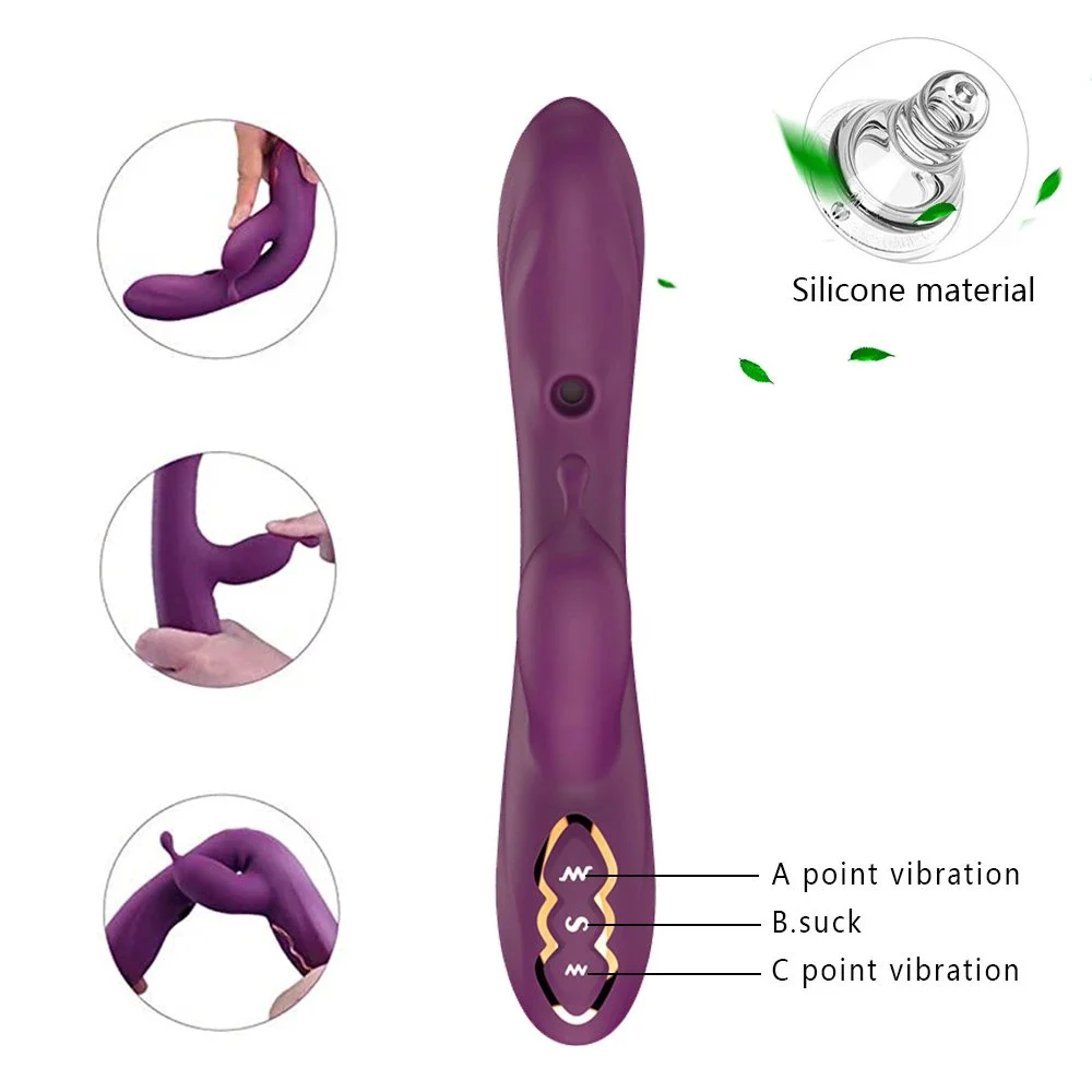 Powerful Vibrators Women Handheld Sex Toy 7 Speeds Mode G-spot Realistic Rabbit Vibrator