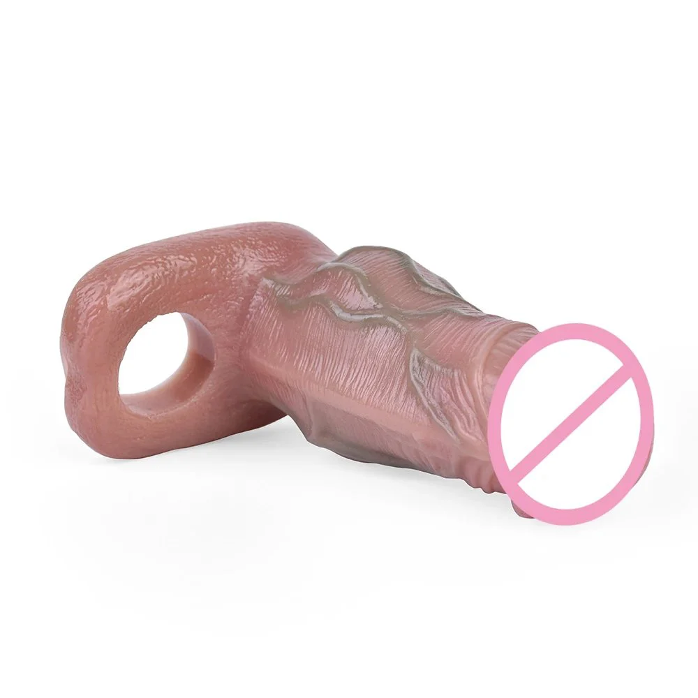 Wearable Realistic Hollow Adult Erotic Sex Toy for Men Strap-on Dildo Panties Penis Extension Sleeve Harness