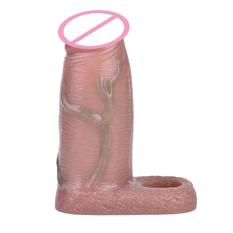 Sheath Platinum Silicone Open Tip Penis Extender Penis Sleeve Cover Penis Ring Delay Ejaculation Sleeve Cock Ring Reusable