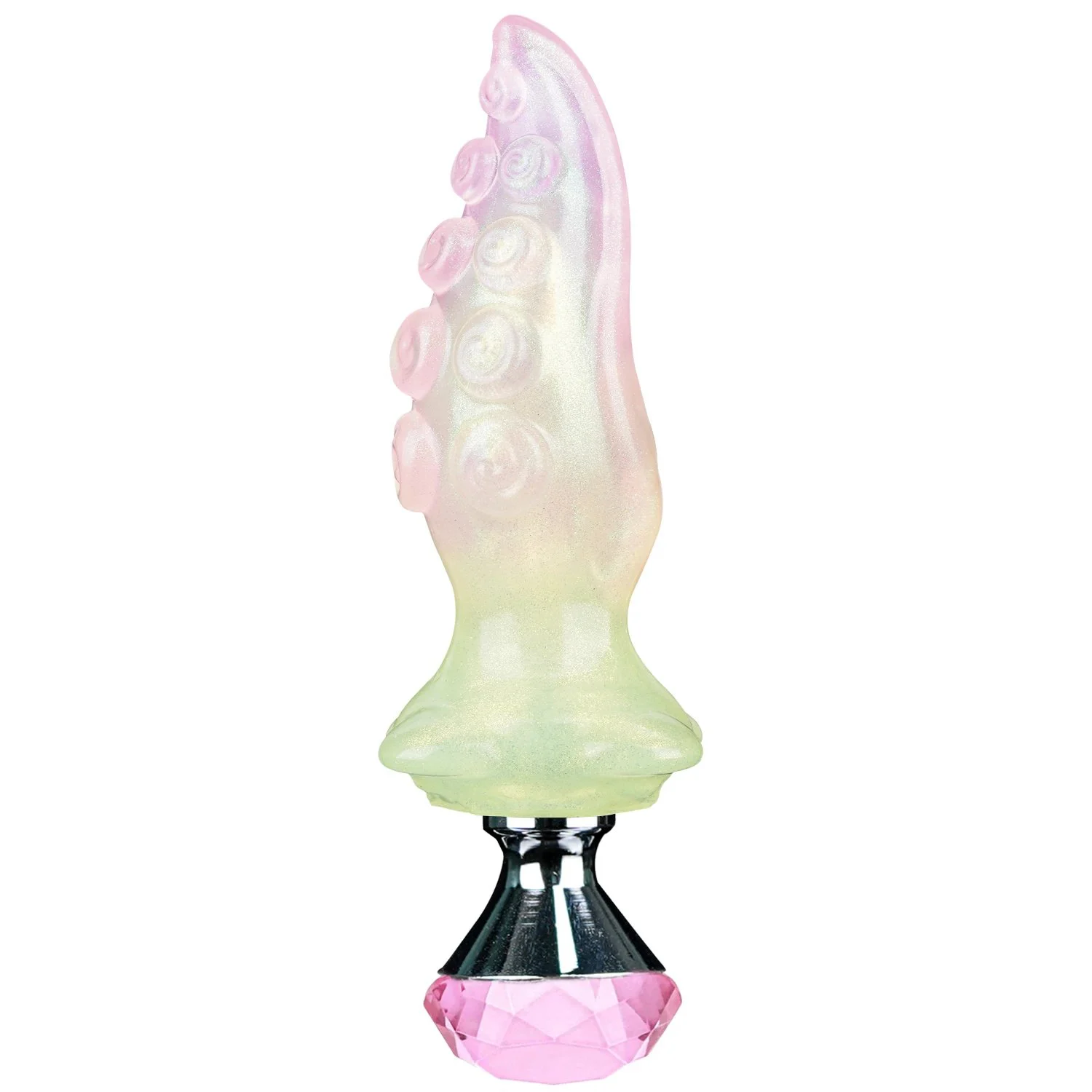 Colorful Liquid Silicone Butt Plug Dilator Curved Base Slender alien Wearable Octopus Tentacle Anal Dildo Sex Products