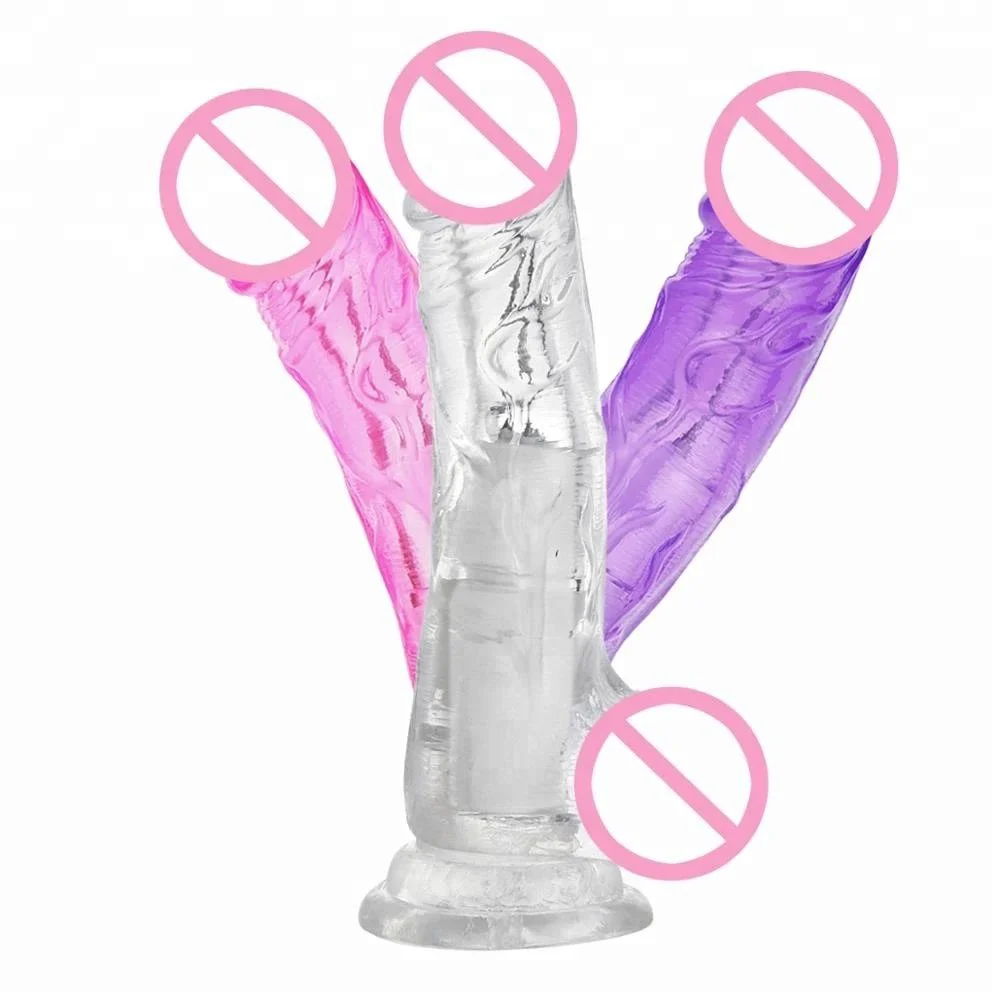 Realistic Clear Cock Transparent Real Dick with Suction Cup Artificial Penis Crystal Dildos