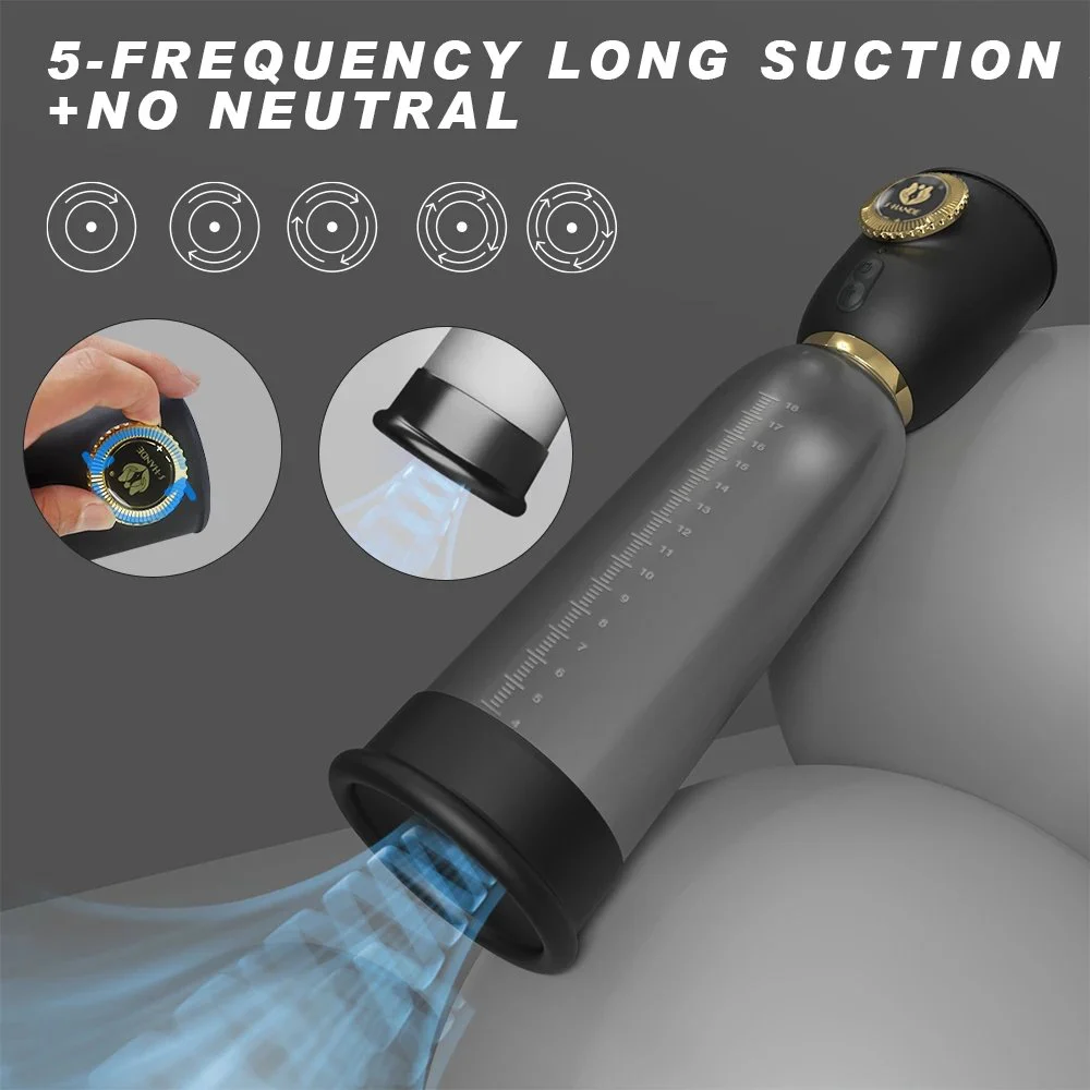 Powerful Male Sex Toy Effective Vibrator and Erection Suction Penis Pump Model for Male Enlargement