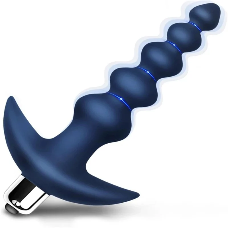 Electric Silicone Anal Beads Butt Plug Vagina Vibrator for Women and Men Gay Sex Toys for Mutual Anal Masturbation