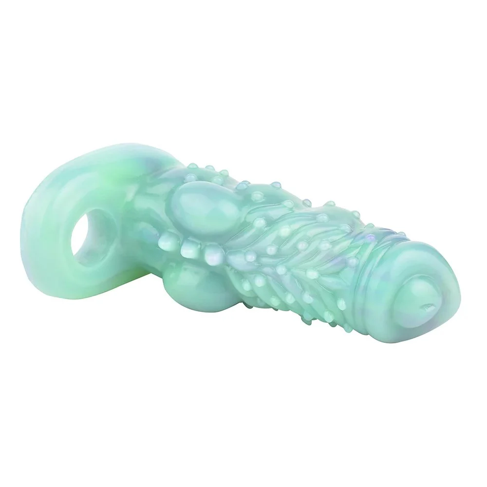Silicone Cock Sleeves Extension Penis Extender Big Dildo Sleeves Hollow Dildos with Orgsm Stimulation for Men