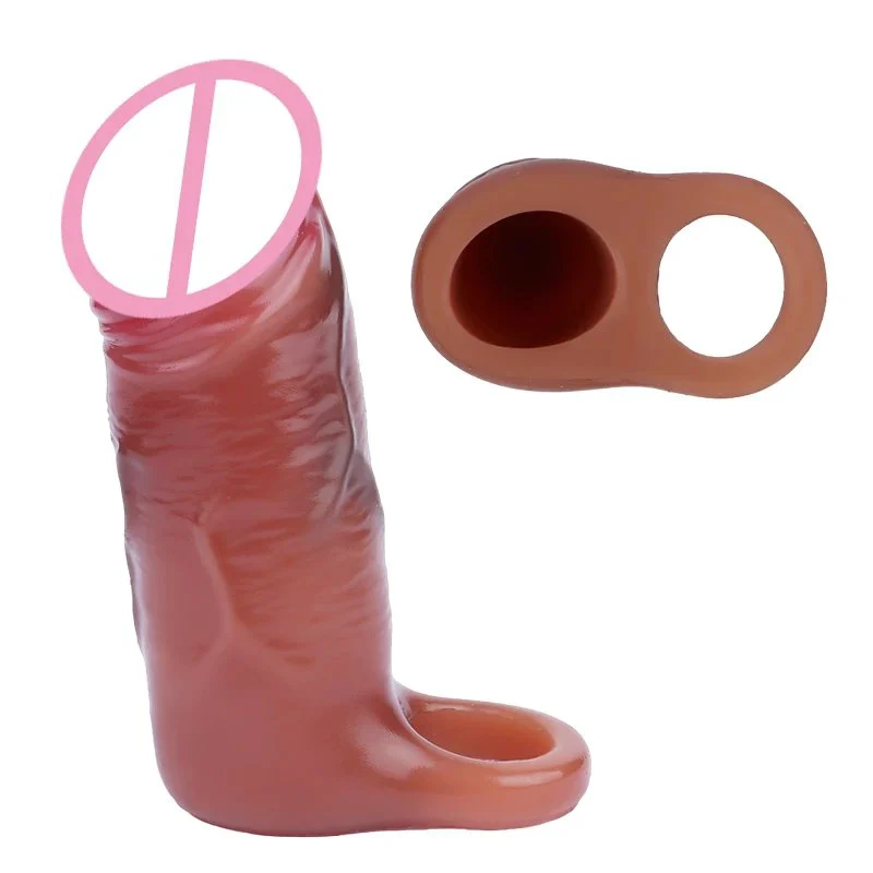 Penis Sleeve Extender Cock Sleeves Silicone Penis Enlarger Sleeves Girth Delay Ejaculation Sex Toys for Couples Enlarge Prolong